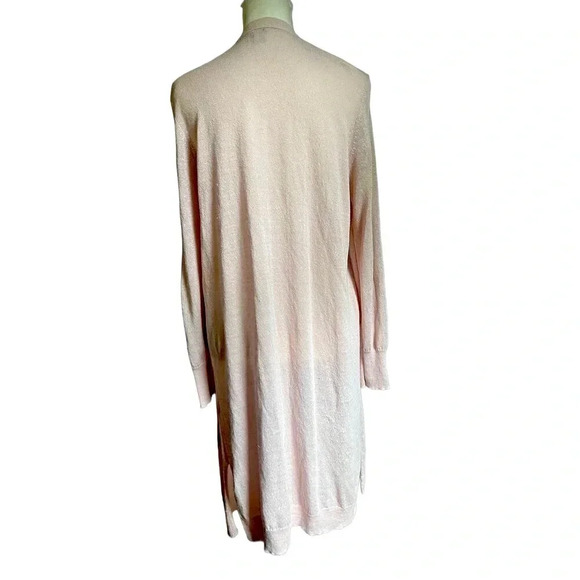 Halogen Blush Pink Lightweight Long Cardigan with Pockets | Small - Picture 3 of 7